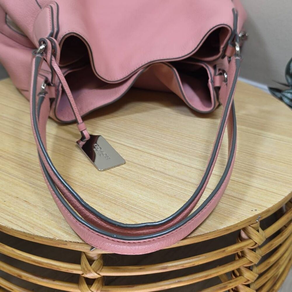 Coach Blush Pink Edie Shoulder Bag + Matching Wallet - Picture 10 of 16